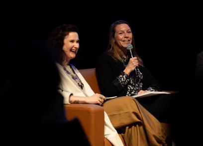 Bild Piteå Science Park inleder partnerskap med Kiruna 2029 width= Fredrika Johansson, projektledare Piteå Science Park och Sofia Lagerlöf Määttä, kulturstrateg Kiruna kommun.