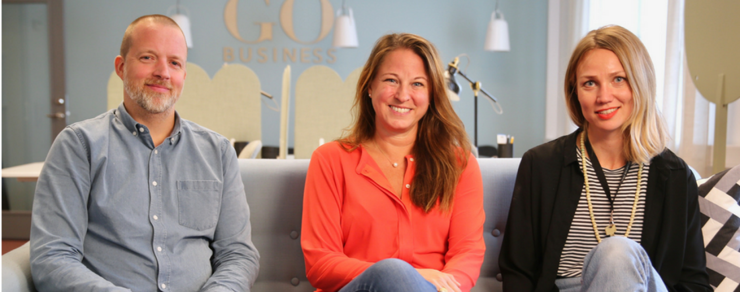 go-cloud-930x450.png Bild på Marcus Olsson, Helena Karlberg och Camilla Neideman.