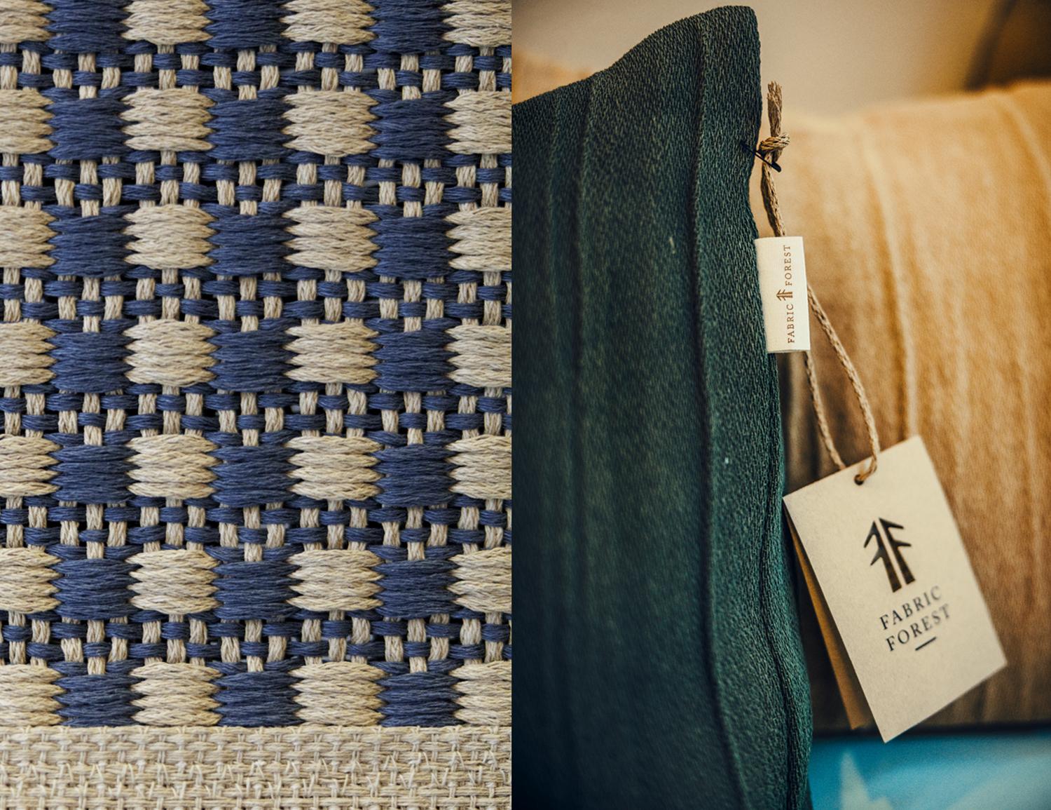 Montage Fabric Forest Till Hemsidan3 Textilier som har sitt ursprung från skogen