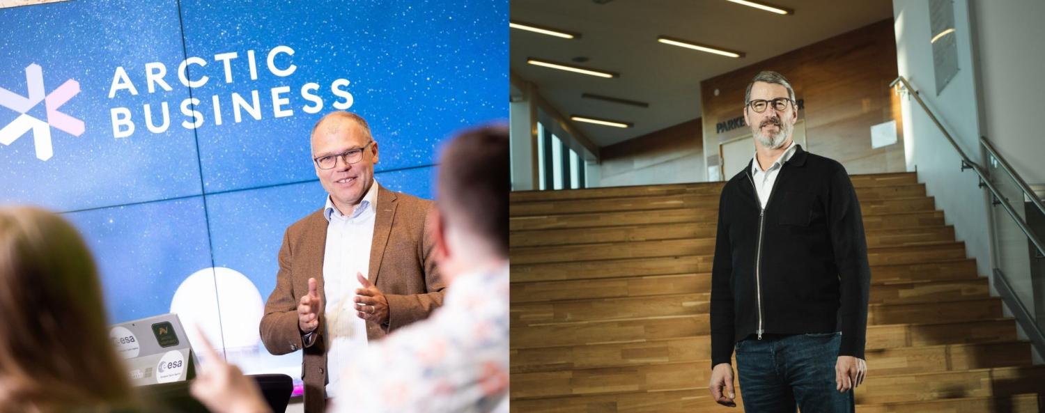 Piteå Science Park Jens Lundström, VD på Arctic Business och Ulf Westerberg, innovationsledare Piteå Science Park