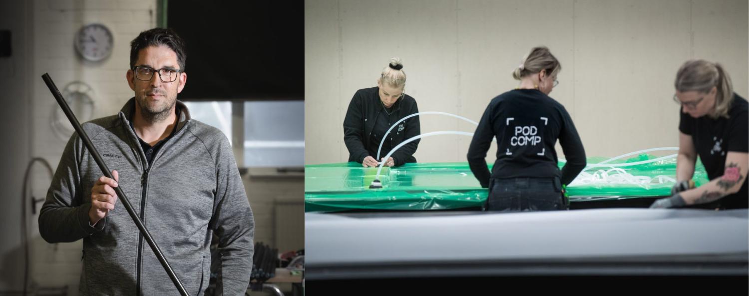Podcomp framtidens tågkupéer Podcomp tillverkar framtidens tågkupéer i sin produktionsmiljö i Piteå.