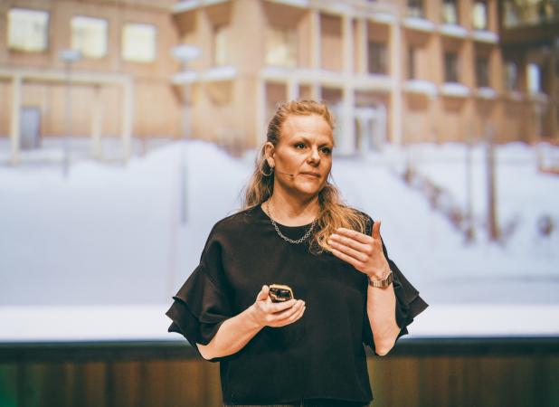 Framtidens skogsbaserade produkter – Johanna Mossberg, avdelningschef RISE ©Johanna Fond