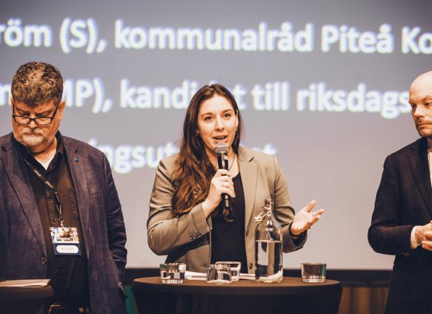 Magnus Jacobsson (KD), riksdagsledamot och sakkunnig inom skogsnäringsfrågor. Helena Storckenfeldt (M), Miljö- och jordbruksutskottet. Martin Kinnunen (SD), Miljö- och jordbruksutskottet ©Johanna Fond