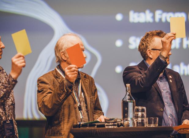 Birger Lahti (V) Näringsutskottet, Stig-Olof Holm, (MP), kandidat till riksdagsvalet, Isak From (S), Näringsutskottet ©Johanna Fond
